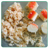 Avocado surimi in brine